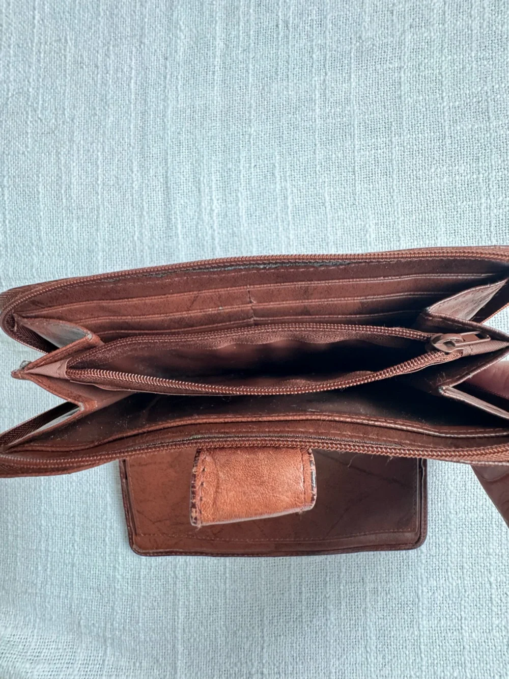 Buxton Brown Leather Bifold Wallet Brown Classic